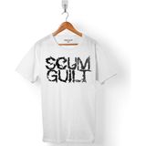 Kendim Seçtim Enslaved Scum Guılt Logo Erkek Tişört - Beyaz - Renkli - XL