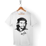 Kendim Seçtim Ernesto Che Guevara Devrim Silüet Erkek Tişört - Beyaz - Renkli - 2XL