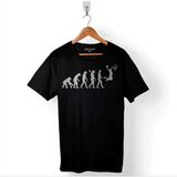 Kendim Seçtim Evolution Human Evrim Insan Maymun Basketbol Baskılı Tişört Unisex T-Shirt - Siyah - 2XL