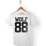 Kendim Seçtim Exo Wolf 88 WOLF88 Logo Erkek Tişört - Beyaz - Renkli