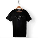 Kendim Seçtim Feminist Af Komunizm Güçlü Kadın Feminizm Baskılı Tişört T-Shirt - Siyah