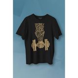 Kendim Seçtim Fitness Top Gym Tshirt Vücut Geliştirme Body Spor Baskılı Tişört T-Shirt - XS - Siyah