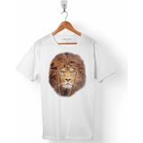 Kendim Seçtim Galatasaray Aslan Kafa Lıon Head Beyaz Erkek T-shirt