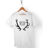 Kendim Seçtim Game Of Thrones House Baratheon Ours Is The Fury Erkek Tişört - Beyaz - Renkli - XL