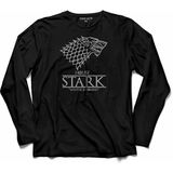 Kendim Seçtim Game Of Thrones House Stark Wınter Is Comıng 2 Uzun Kollu Tişört - 001-Siyah - XL