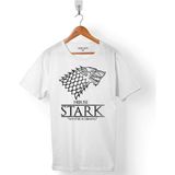 Kendim Seçtim Game Of Thrones House Stark Wınter Is Comıng Erkek Tişört - Beyaz - Renkli - 2XL