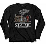 Kendim Seçtim Game Of Thrones House Stark Wınter Is Comıng Uzun Kollu Tişört - 001-Siyah - XS