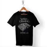 Kendim Seçtim Game Of Thrones House Stark Wolf Is Coming Baskılı Tişört Unisex T-Shirt - Siyah - 2XL