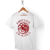 Kendim Seçtim Game Of Thrones Mother Of Dragons Erkek Tişört - L - Beyaz - Renkli
