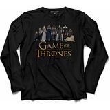 Kendim Seçtim Game Of Thrones Stark Anıme Wolf Kurt Uzun Kollu Tişört - 001-Siyah - XS