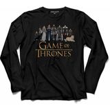 Kendim Seçtim Game Of Thrones Stark Anıme Wolf Kurt Uzun Kollu Tişört - 001-Siyah