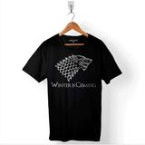 Kendim Seçtim Game Of Thrones Winter Is Coming Baskılı Tişört Unisex T-Shirt - Siyah - XL