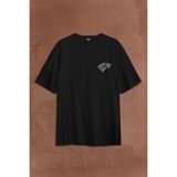 Kendim Seçtim Game Of Thrones Winter Is Coming Sırt Ön Baskılı Oversize Tişört T-Shirt - Siyah - XL