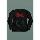 Kendim Seçtim Ghost Bc Papaz Kilise Hayalet Uzun Kollu Tişört Baskılı T-Shirt - 001-Siyah - 2XL