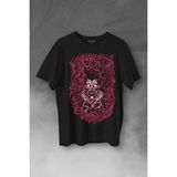 Kendim Seçtim Girl Skull Kız Kadın Yaratık Vampir Baskılı Tişört T-Shirt - Siyah