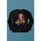 Kendim Seçtim Gucci Gang Amerika Rap Hip Hop Uzun Kollu Tişört Baskılı T-Shirt - 001-Siyah - 2XL
