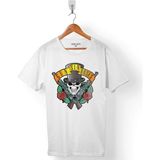 Kendim Seçtim Guns N And Roses Gun Gül ve Kan Erkek Tişört - Beyaz - Renkli - 2XL