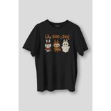 Kendim Seçtim Halloween Labubu La Boo Boo Cadılar Bayramı Baskılı Unisex Tişört Sevimli Hayalet Siyah T-Shirt - XL