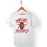 Kendim Seçtim Hames Harden Fear The Beard Ftb Erkek Tişört - Beyaz - Renkli