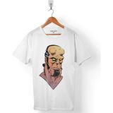 Kendim Seçtim Hellboy Head Ron Perlman Doug Jones Erkek Tişört - Beyaz - Renkli - XS