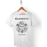 Kendim Seçtim Helvetıos Eluveıtıe Logo Folk Metal Erkek Tişört - Beyaz - Renkli - 2XL