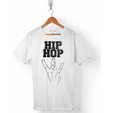 Kendim Seçtim Hıp Hop Kapatma Düğmesi On Off Hıphop Erkek Tişört - L - Beyaz
