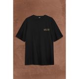 Kendim Seçtim I Am Negan The Walking Dead Yürüyen Ölüler Sırt Ön Baskılı Oversize Tişört T-Shirt - Siyah - XL