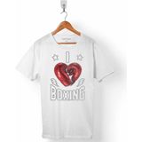 Kendim Seçtim I Love Boxıng Boks Ring Muhammed Alı Erkek Tişört - Beyaz