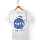 Kendim Seçtim I Need Space Nasa Uzay Cosmos Beyaz Erkek Tişört