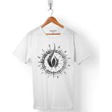 Kendim Seçtim In Flames Band Logo Erkek Tişört - Beyaz - Renkli - XS