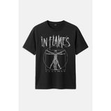 Kendim Seçtim In Flames Metal Music Guitar Gitar Clayman Baskılı Siyah Regular Fit Tişört