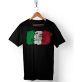 Kendim Seçtim Italıan Flag Italya Bayrağı Vespa Scooter Erkek Tişört - XL - Siyah