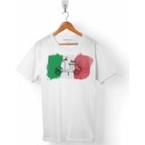 Kendim Seçtim Italian Flag Vespa Scooter Beyaz Erkek Tişört