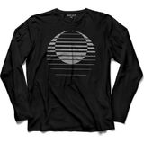 Kendim Seçtim Iyilik Retro Corporate Goodness Logo Batan Güneş Kollu Tişört - Siyah