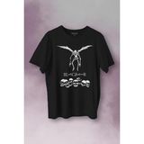 Kendim Seçtim Japon Death Note Black Air Hip Hop Baskılı Tişört T-Shirt - Siyah - XL
