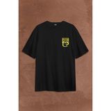Kendim Seçtim John Cena You Me Never Give Up Cenation Asla Pes Etme Sırt Ön Baskılı Oversize Tişört T-Shirt - Siyah - 2XL