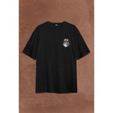 Kendim Seçtim John Cena You Me Never Give Up Cenation Asla Pes Etme Sırt Ön Baskılı Oversize Tişört T-Shirt - Siyah - XL