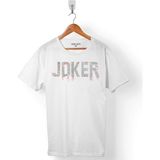 Kendim Seçtim Joker Typography Hip Hop Erkek Tişört - Beyaz - Renkli - 2XL