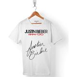 Kendim Seçtim Justin Bieber 1994 İmzası Signature Beyaz Erkek Tişört