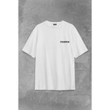 Kendim Seçtim Kaktüs Orta Parmak Fucktus Sırt Ön Baskılı Oversize Tişört Unisex T-Shirt - Beyaz - 2XL