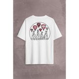 Kendim Seçtim Kapadokya Nevşehir Peri Pacaları Cappadocia Sırt Ön Baskılı Oversize Tişört T-Shirt - Beyaz - 2XL
