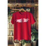 Kendim Seçtim Kırmızı Unisex T-Shirt Türkiye Bayrak Futbol Nostalji Milli Takım Ay Yıldız Baskılı Tişört - Siyah - 2XL