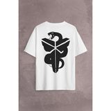 Kendim Seçtim Kobe Bryant Black Mamba Snake Nba Basketball Sırt Ön Baskılı Oversize Tişört T-Shirt - Beyaz