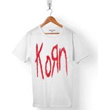 Kendim Seçtim Korn Metal Musıc Logo Erkek Tişört - Beyaz - Renkli - 2XL