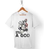 Kendim Seçtim Kratos Still A God Tribe Logo Beyaz Erkek Tişört