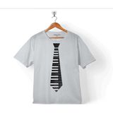 Kendim Seçtim Kravat Piyano Pıano Tıe Suit Up Çocuk T-Shirt - 1 - 2 Yaş - Beyaz