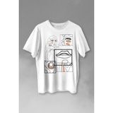 Kendim Seçtim Line Art Kadın Çizim Minimal Baskılı Tişört Unisex T-Shirt - Beyaz