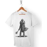 Kendim Seçtim Lord Of The Rıngs Sauron Logo Erkek Tişört - Beyaz - Renkli - XL