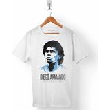 Kendim Seçtim Maradona Dıego Armando Maradona Erkek Tişört - Beyaz