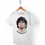 Kendim Seçtim Maradona Dıego Armando Maradona Erkek Tişört - XXL - Beyaz